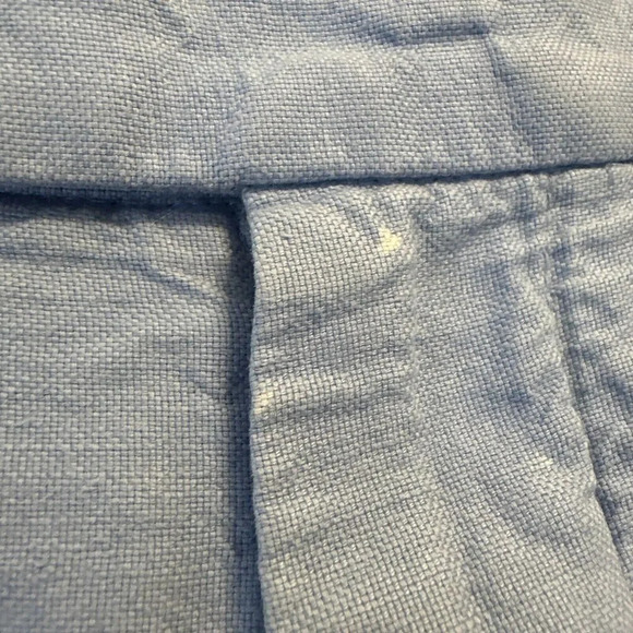 Brooks Brothers Bermuda Shorts Baird McNutt Irish Linen Blend Size 33 Solid Blue - Picture 7 of 9